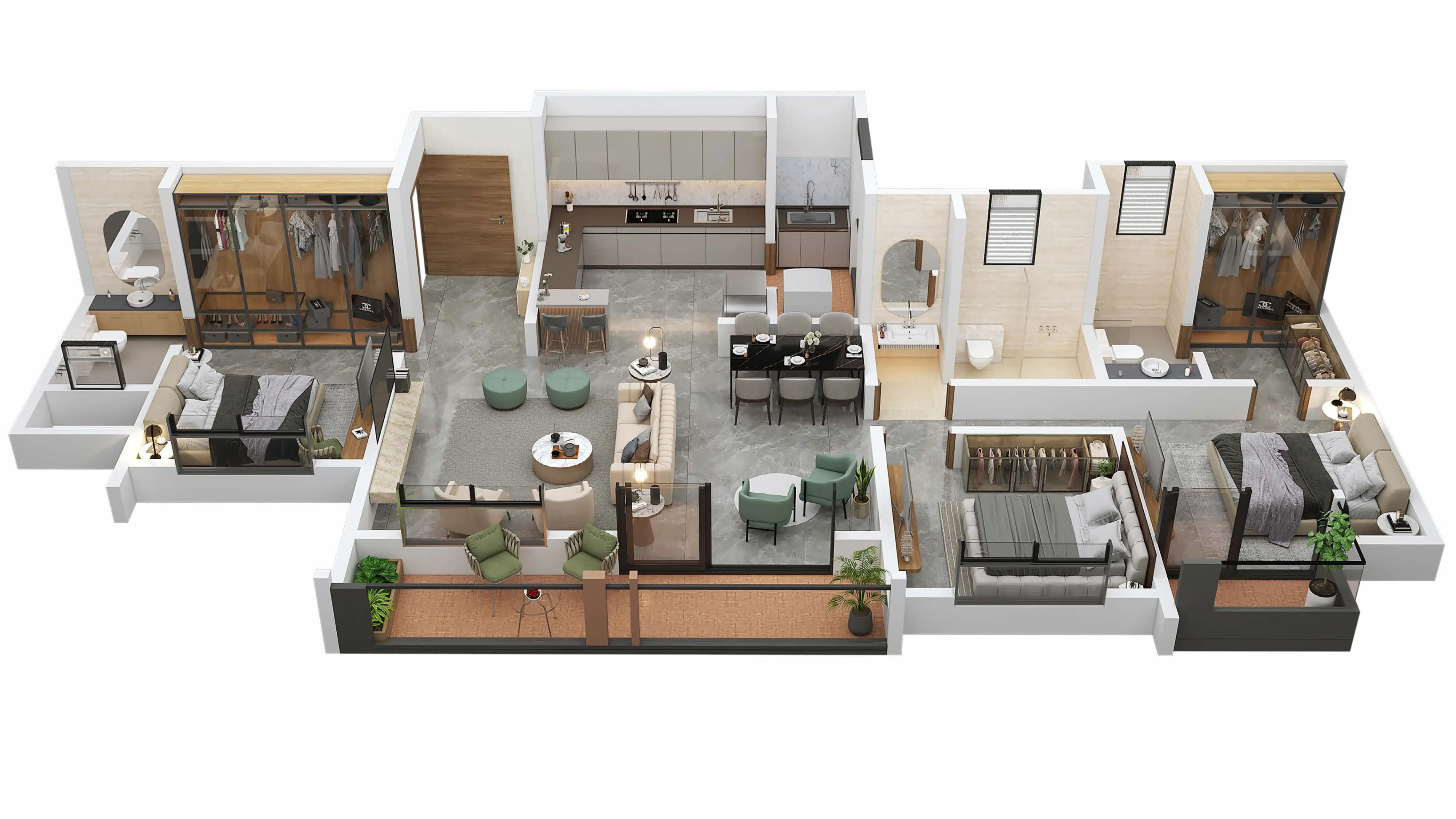 3 BHK Floor Plan